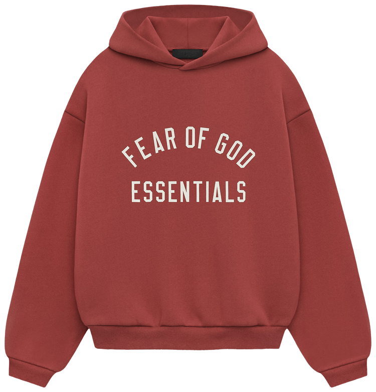 brique-essentials-hoodie Sweat à capuche Essentials brique