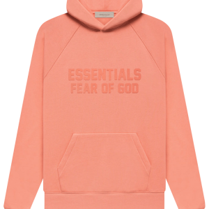 Sweat à capuche Essentials corail