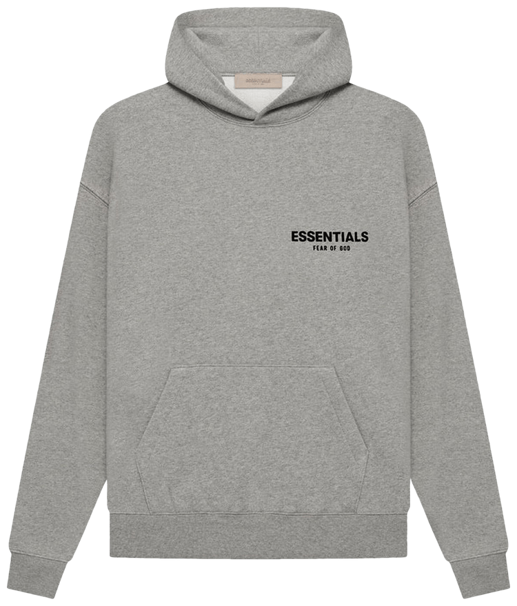 gris-chine-essentials-hoodie Sweat à capuche Essentials gris chiné