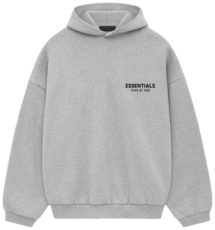 gris-texte-essentials-hoodie Sweat à capuche Essentials gris