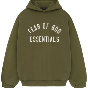 Sweat à capuche Essentials kaki militaire