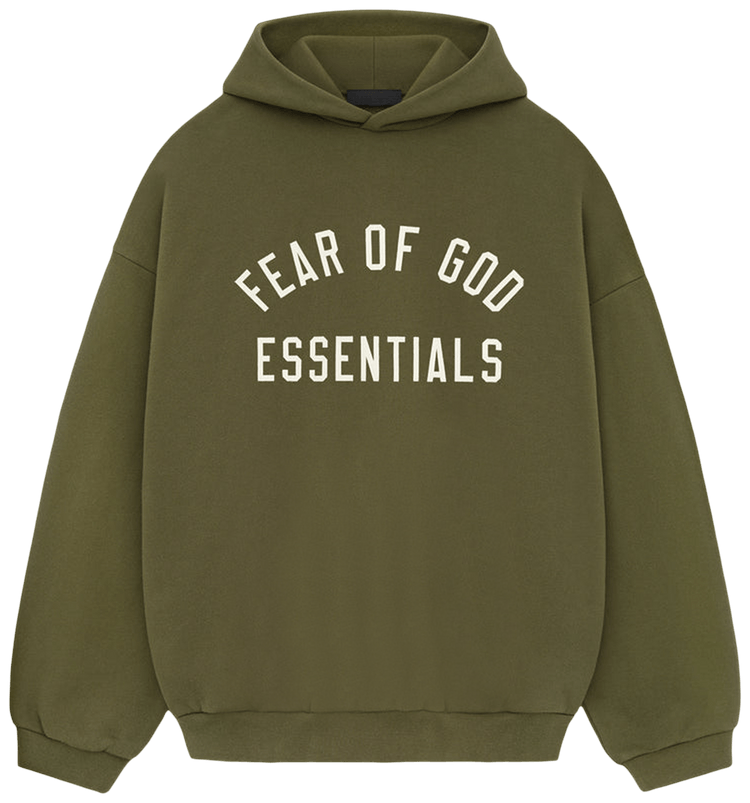 kaki-militaire-essentials-hoodie Sweat à capuche Essentials kaki militaire