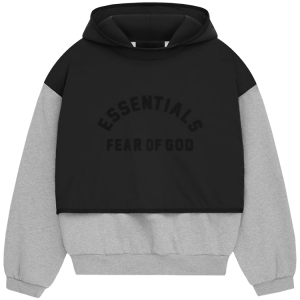 Sweat à capuche Essentials noir et gris